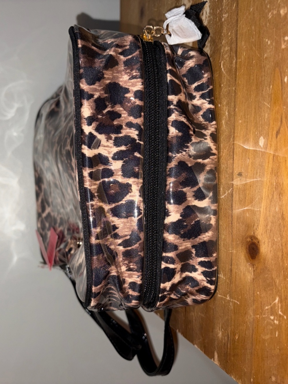 Victoria's Secret Leopard Print Clear Travel Bag - Black & Brown Y2K NWT - Picture 4 of 10